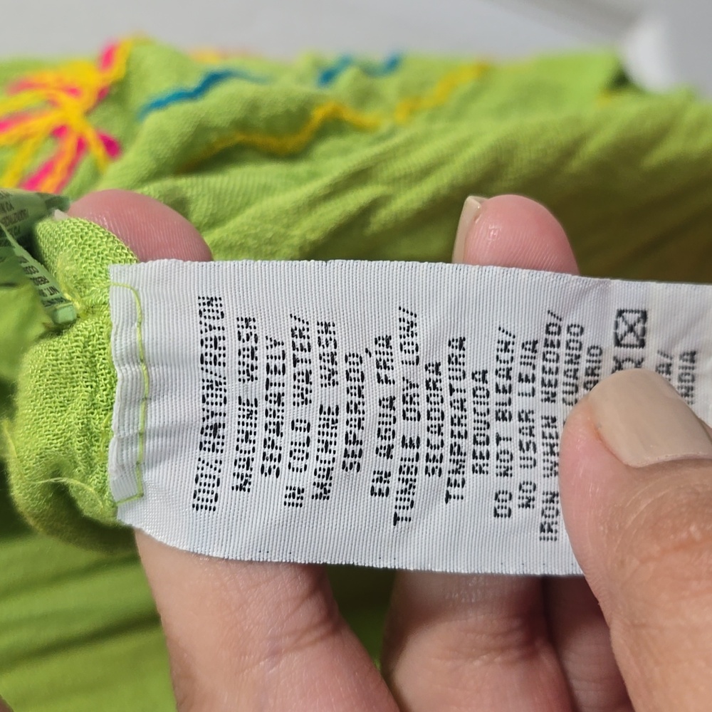 Piel Green Sleeveless Dress with Floral Embroidery - Picture 3 of 13